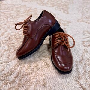 FCGI Fabian Couture Monaco Matte Lace Up Dress Shoes Toddler Boys Brown Size: 9B